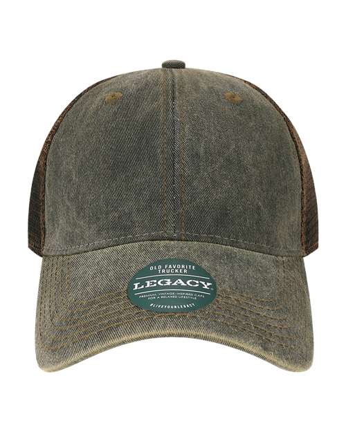 Legacy OFA Old Favorite Trucker Cap - Black Brown - HIT a Double - 1