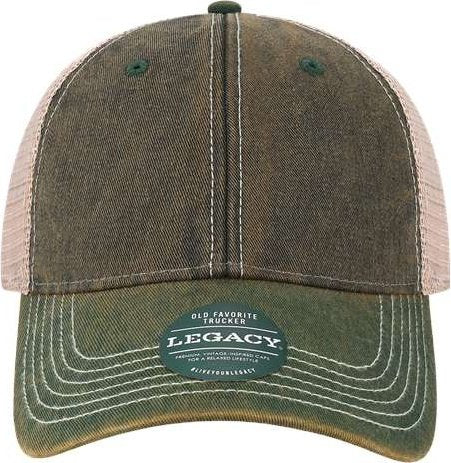 Legacy OFA Old Favorite Trucker Cap - Black Green Khaki - HIT a Double - 1