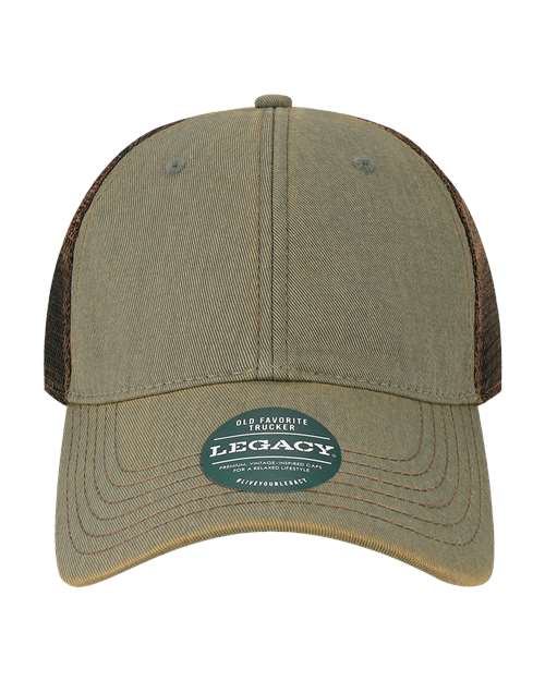 Legacy OFA Old Favorite Trucker Cap - Gray Brown - HIT a Double - 1