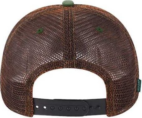 Legacy OFA Old Favorite Trucker Cap - Green Brown - HIT a Double - 2