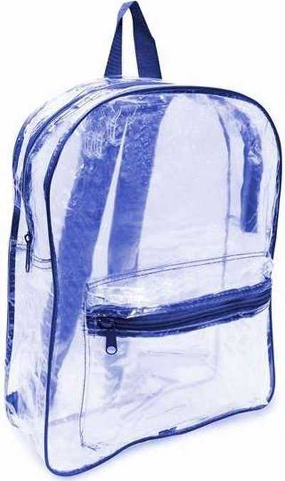 Liberty Bags 7010 Clear PVC Backpack - Royal - HIT a Double - 1