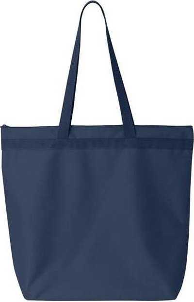 Liberty Bags 8802 Recycled Zipper Tote - Navy - HIT a Double - 2
