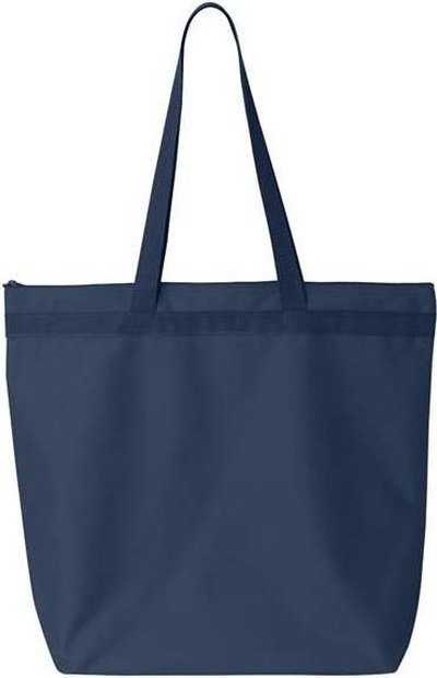 Liberty Bags 8802 Recycled Zipper Tote - Navy - HIT a Double - 1