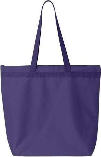 Liberty Bags 8802 Recycled Zipper Tote - Purple - HIT a Double - 2