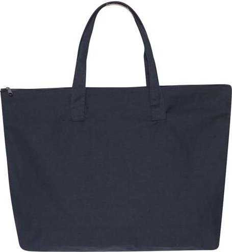 Liberty Bags 8863 Tote with Top Zippered Closure - Navy - HIT a Double - 1