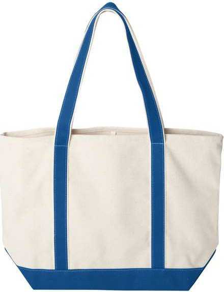 Liberty Bags 8872 X-Large Boater Tote - Natural/ Royal - HIT a Double - 3