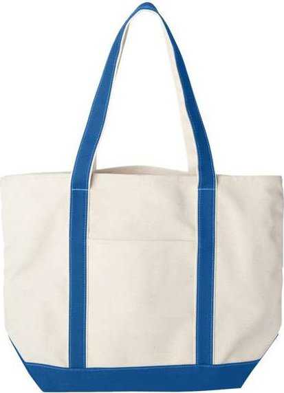 Liberty Bags 8872 X-Large Boater Tote - Natural/ Royal - HIT a Double - 1