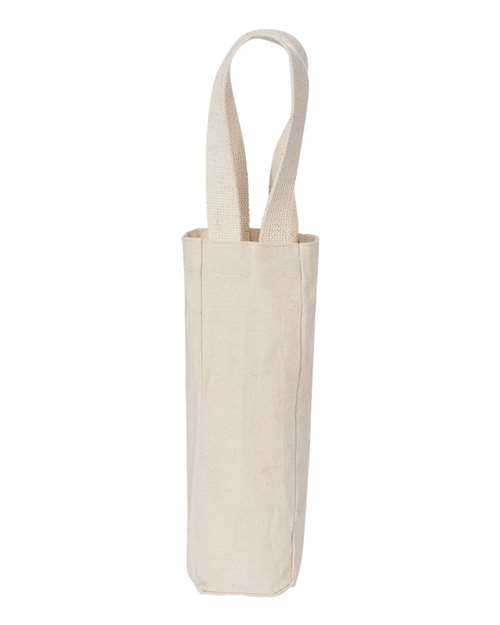 Liberty Bags 1725 Single Bottle Wine Tote - Natural - HIT a Double