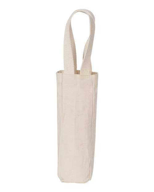Liberty Bags 1725 Single Bottle Wine Tote - Natural - HIT a Double