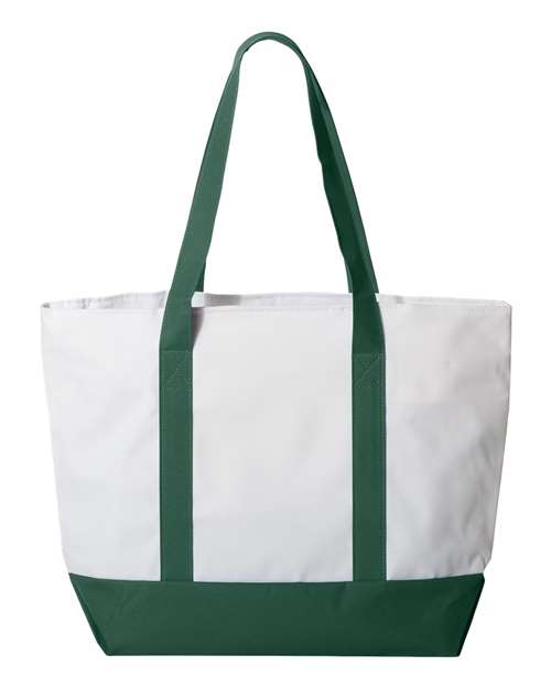 Liberty Bags 7006 Bay View Zippered Tote - White Forest - HIT a Double