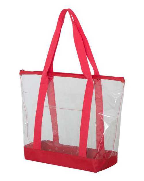Liberty Bags 7009 Clear Boat Tote - Red - HIT a Double