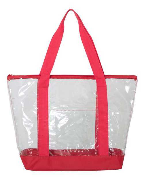 Liberty Bags 7009 Clear Boat Tote - Red - HIT a Double