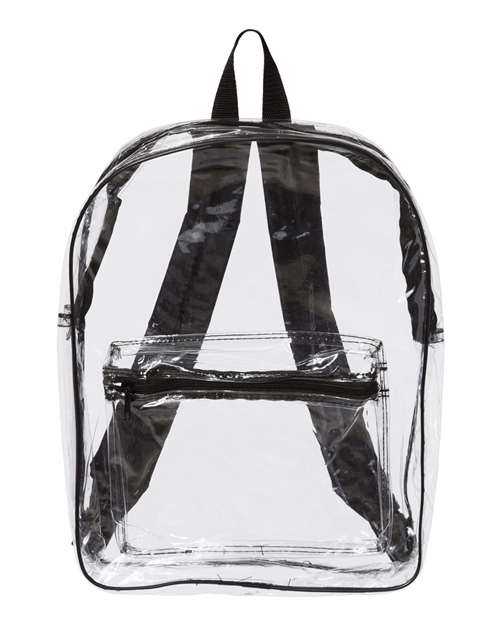 Liberty Bags 7010 Clear PVC Backpack - Black - HIT a Double