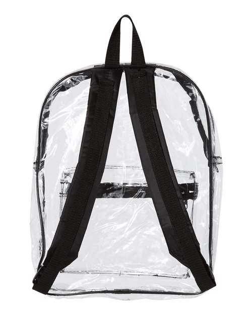 Liberty Bags 7010 Clear PVC Backpack - Black - HIT a Double