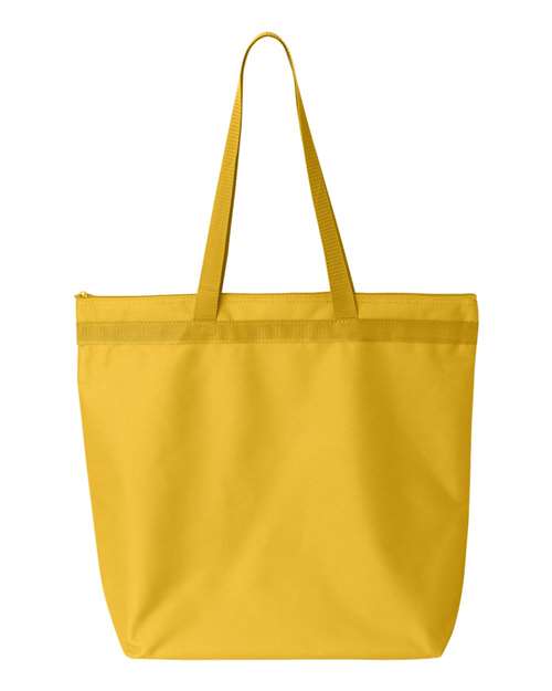 Liberty Bags 8802 Recycled Zipper Tote - Bright Yellow - HIT a Double