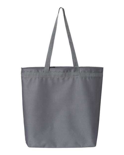 Liberty Bags 8802 Recycled Zipper Tote - Charcoal - HIT a Double