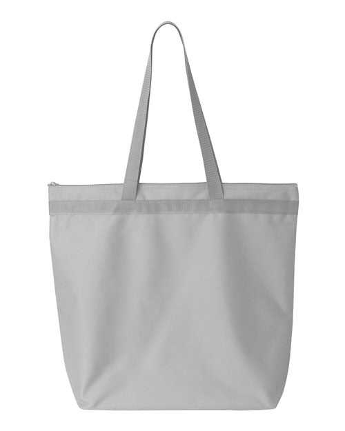 Liberty Bags 8802 Recycled Zipper Tote - Grey - HIT a Double