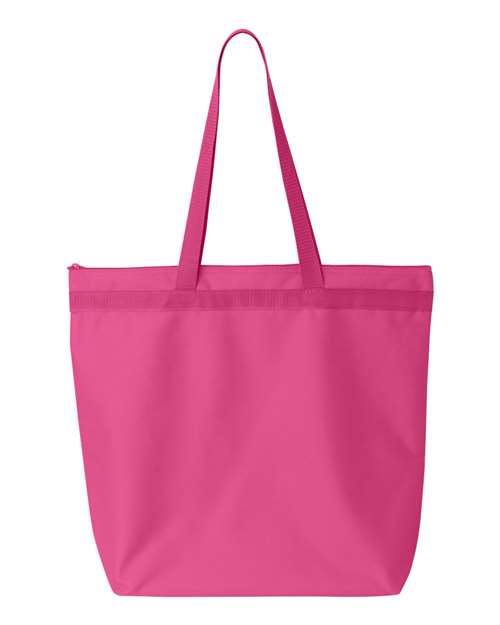 Liberty Bags 8802 Recycled Zipper Tote - Hot Pink - HIT a Double
