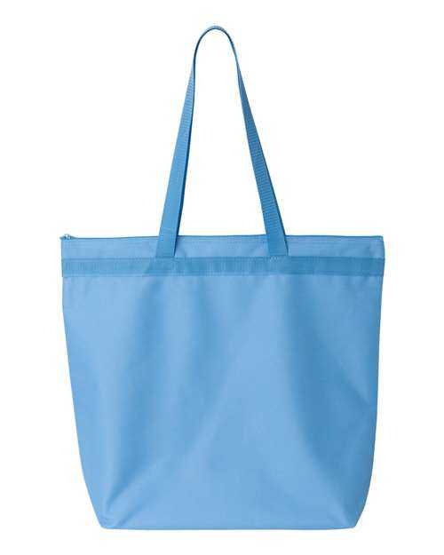 Liberty Bags 8802 Recycled Zipper Tote - Light Blue - HIT a Double