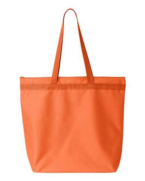 Liberty Bags 8802 Recycled Zipper Tote - Orange - HIT a Double