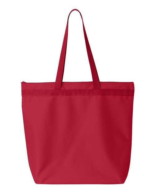 Liberty Bags 8802 Recycled Zipper Tote - Red - HIT a Double
