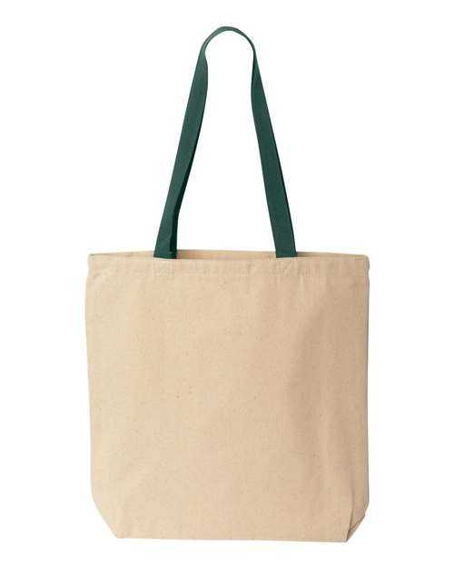 Liberty Bags 8868 Natural Tote with Contrast-Color Handles - Natural Forest - HIT a Double