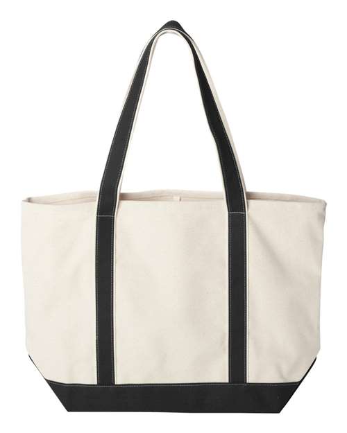 Liberty Bags 8872 X-Large Boater Tote - Natural Black - HIT a Double