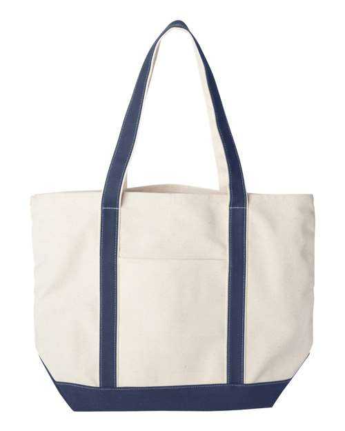Liberty Bags 8872 X-Large Boater Tote - Natural Navy - HIT a Double