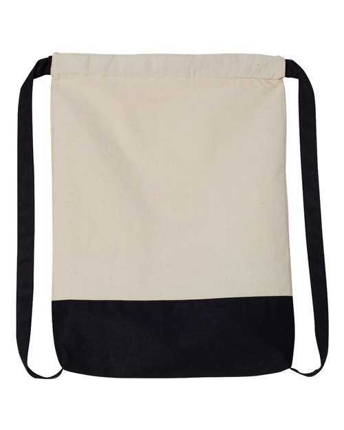 Liberty Bags 8876 Drawstring Backpack - Natural Black - HIT a Double