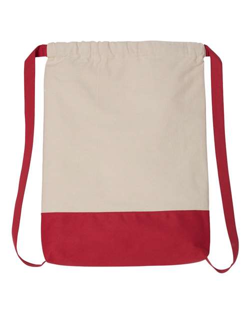Liberty Bags 8876 Drawstring Backpack - Natural Red - HIT a Double