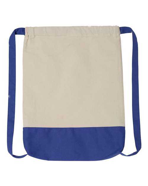 Liberty Bags 8876 Drawstring Backpack - Natural Royal - HIT a Double