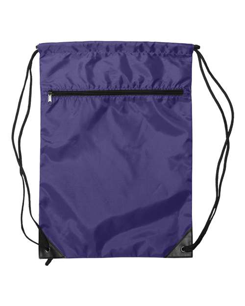Liberty Bags 8888 Zippered Drawstring Backpack - Purple - HIT a Double