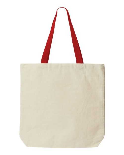 Liberty Bags 9868 Jennifer Cotton Canvas Tote - Natural Red - HIT a Double