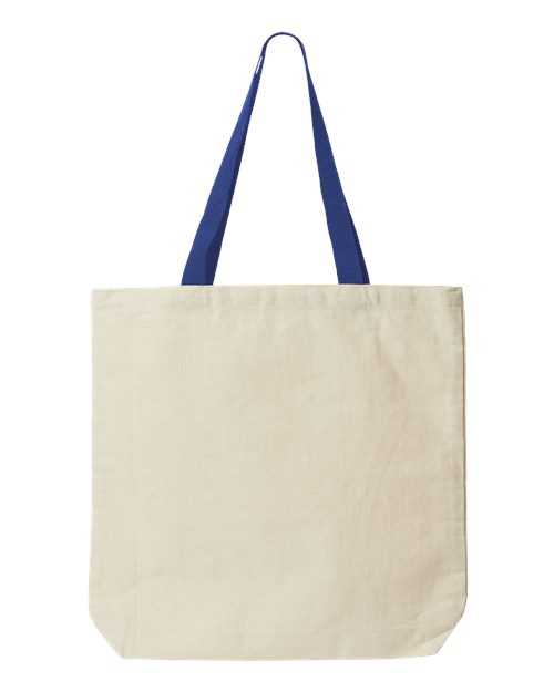 Liberty Bags 9868 Jennifer Cotton Canvas Tote - Natural Royal - HIT a Double