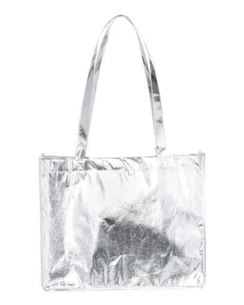 Liberty Bags A134M Metallic Large Tote - Metallic Silver - HIT a Double
