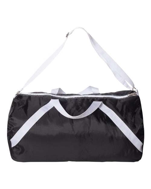 Liberty Bags FT004 18&quot; Nylon Roll Duffel Bag - Black - HIT a Double