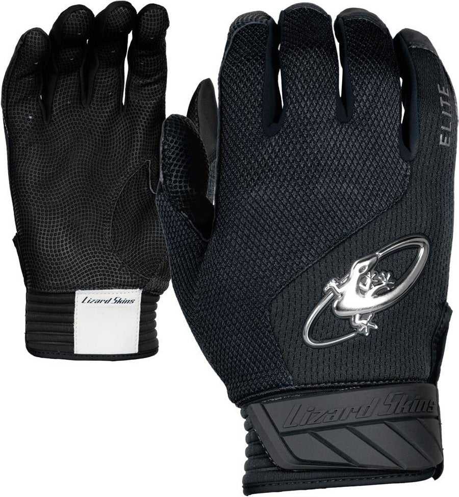 Lizard Skins Komodo Elite V2 Batting Gloves - Jet Black - HIT a Double