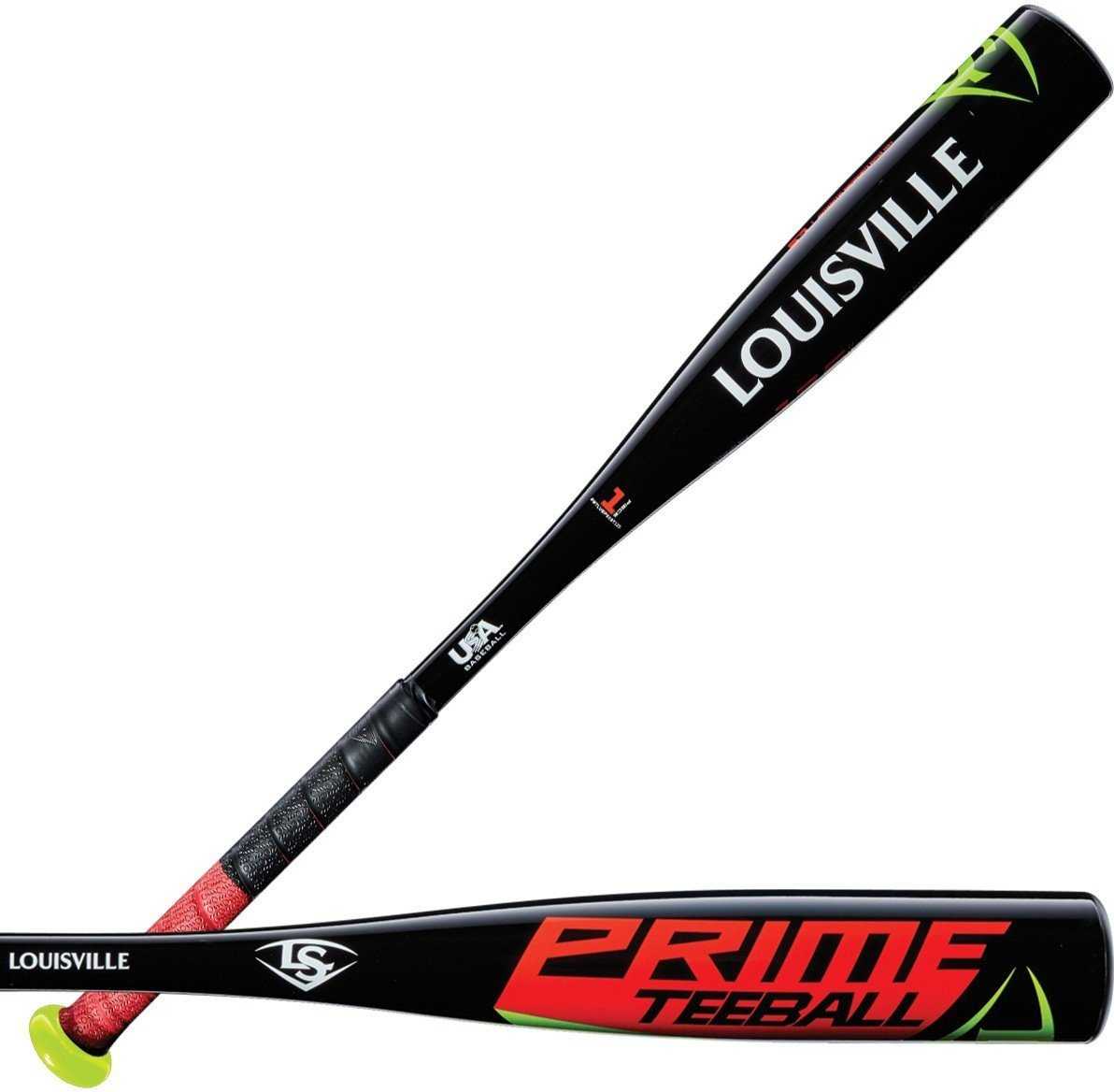 Louisville Slugger 2018 Prime (-12.5) USA Approved Tee Ball Bat - Black Red - HIT A Double