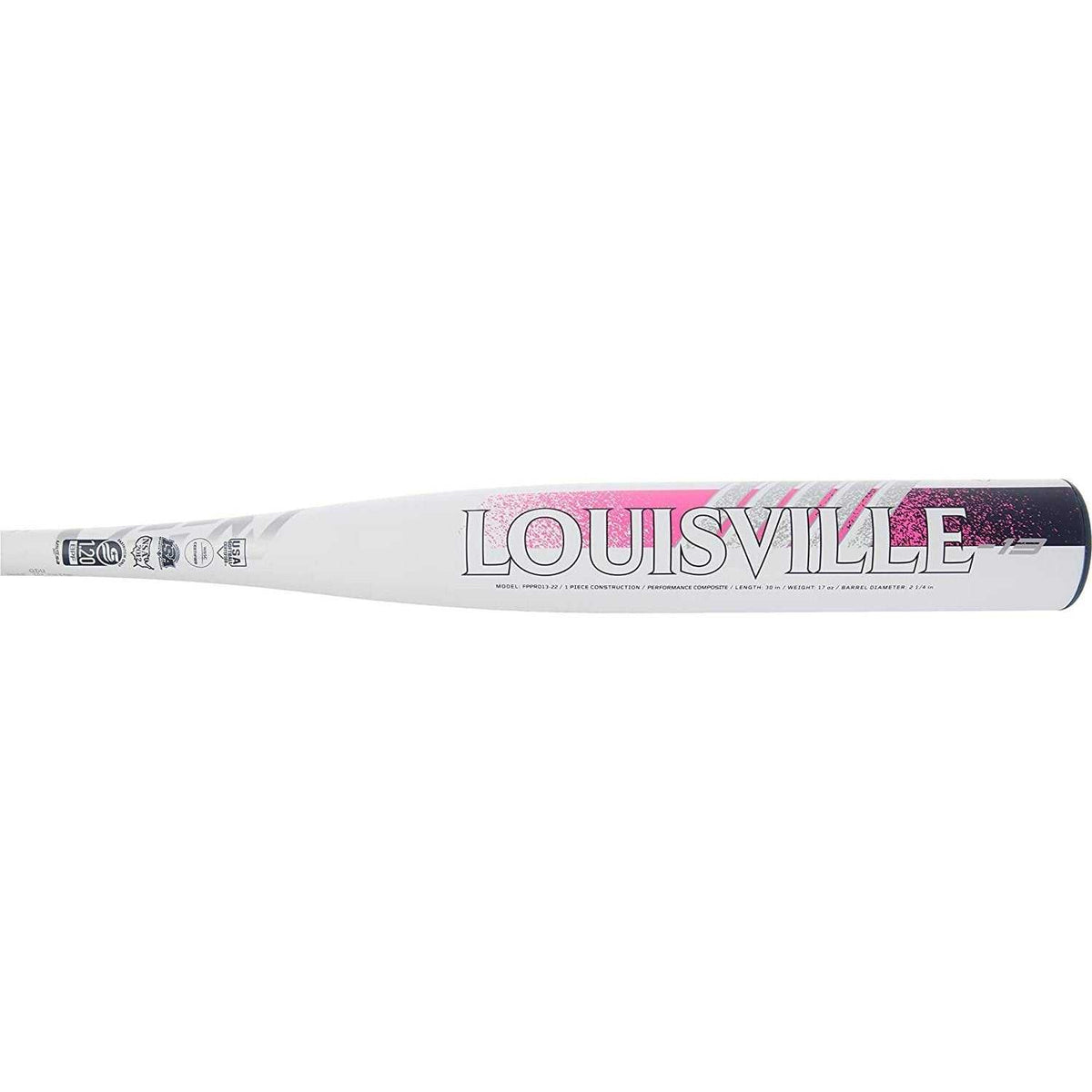 Louisville Slugger 2022 Proven (-13) Fastpitch Bat - White Pink - HIT A Double
