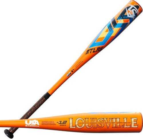 Louisville Slugger 2023 Atlas (-12) USA Approved Bat - Black Orange - HIT a Double