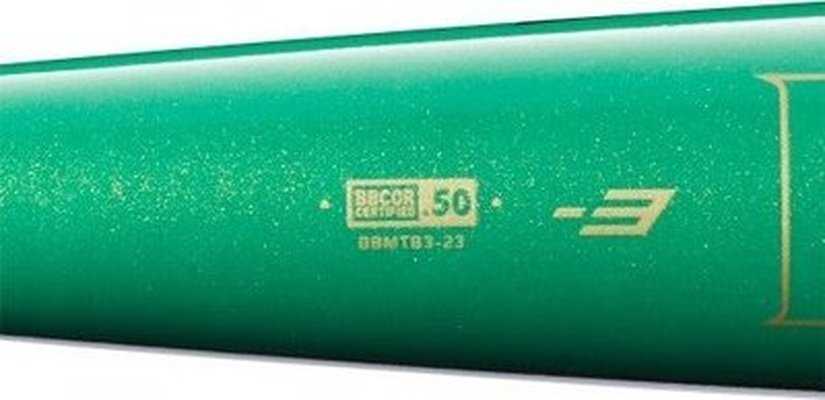 Louisville Slugger 2023 Meta (-3) BBCOR Bat - Black Green - HIT a Double