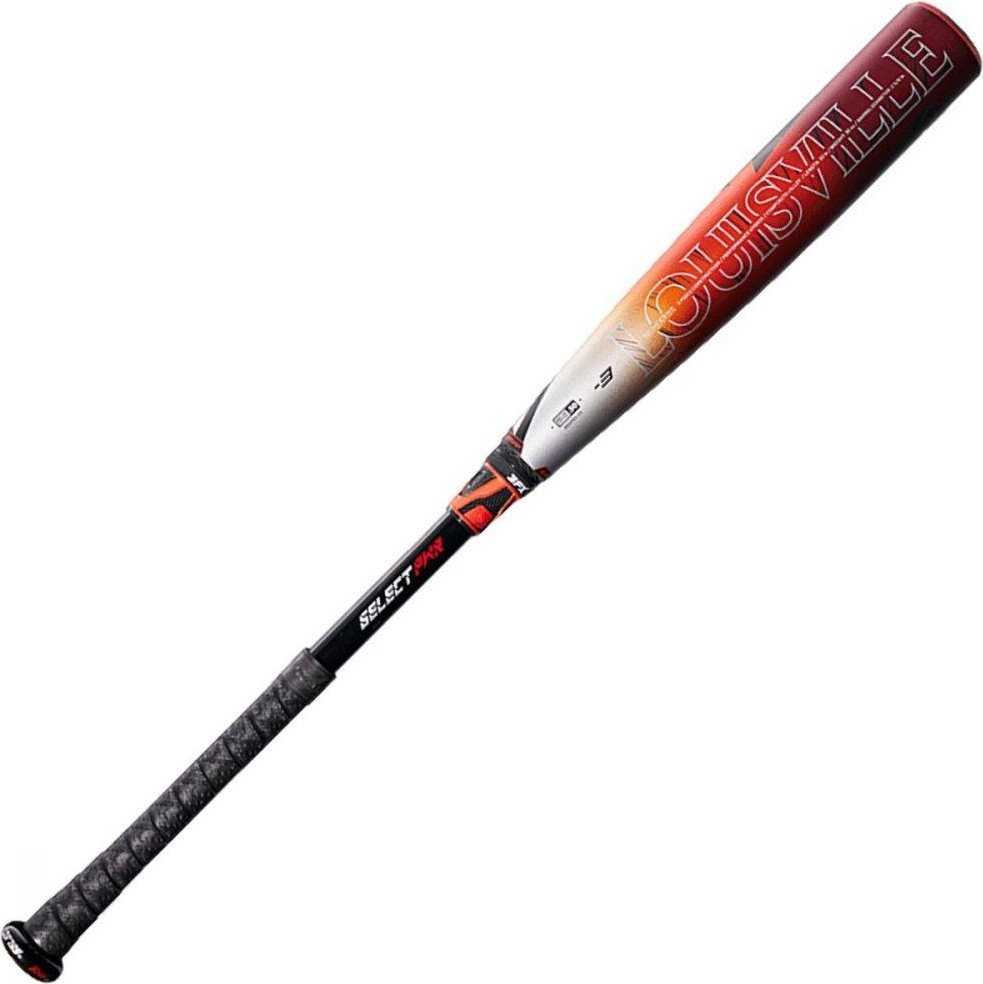 Louisville Slugger 2023 Select PWR BBCOR Baseball Bat - Black Orange - HIT a Double - 3