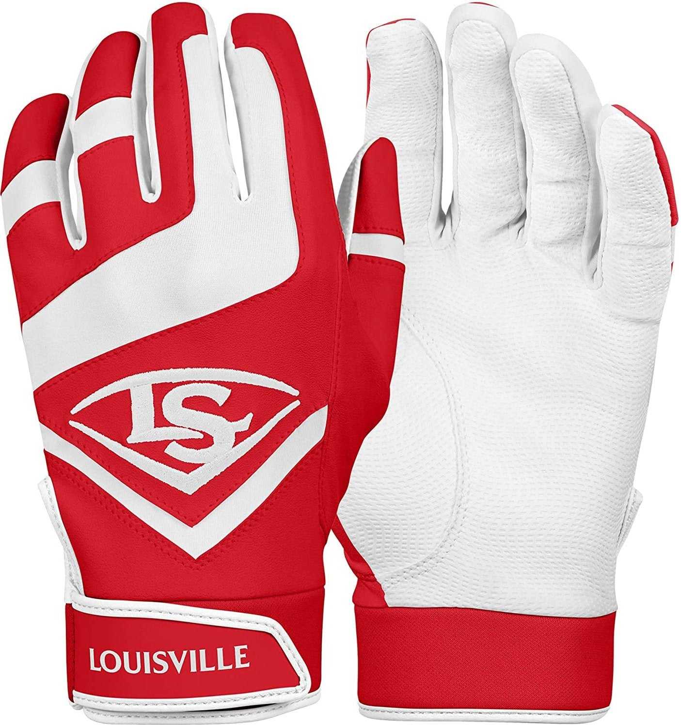 Louisville Slugger Genuine Batting Gloves - Scarlet - HIT A Double