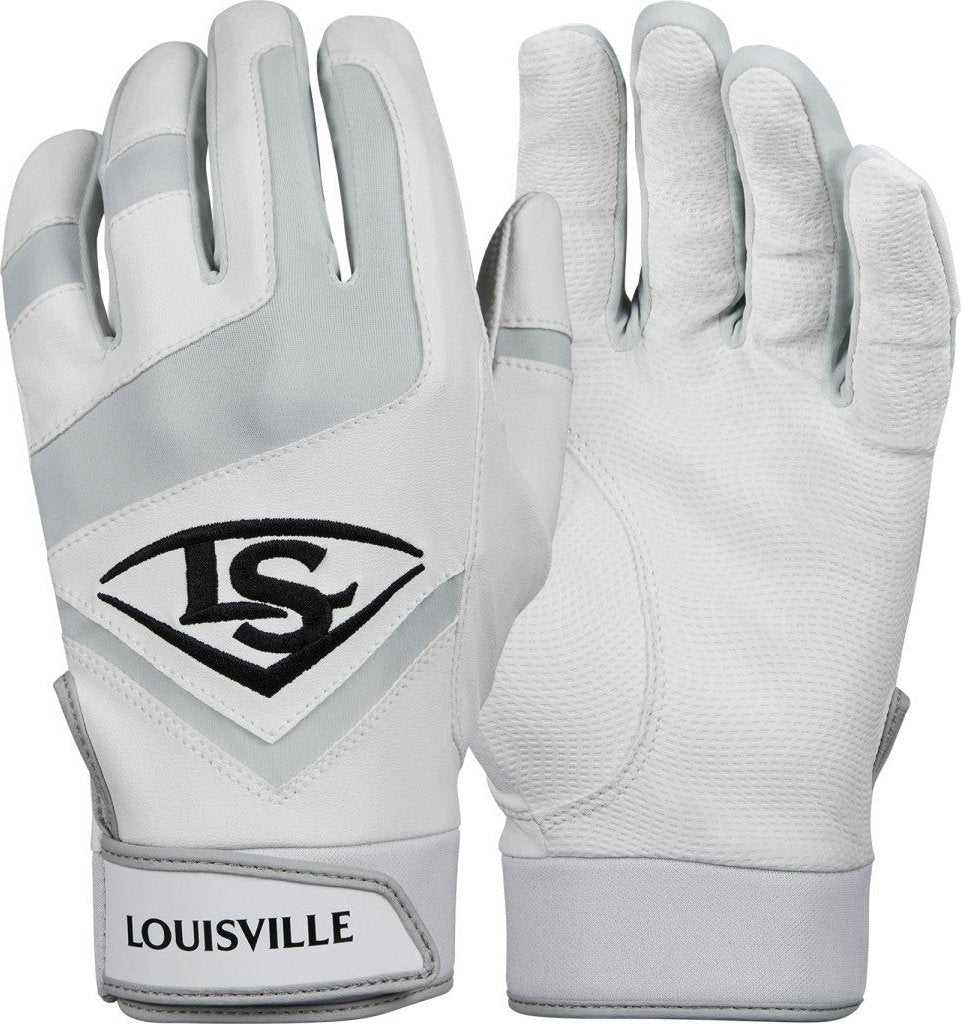 Louisville Slugger Genuine Batting Gloves - White - HIT A Double