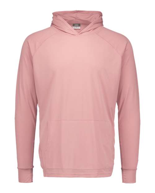 MV Sport 20450Y Youth Sunproof Hooded Long Sleeve T-Shirt - Cameo Pink - HIT a Double