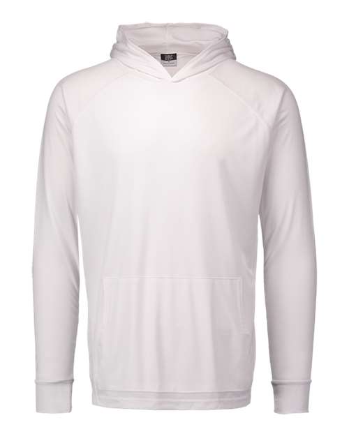 MV Sport 20450Y Youth Sunproof Hooded Long Sleeve T-Shirt - White - HIT a Double