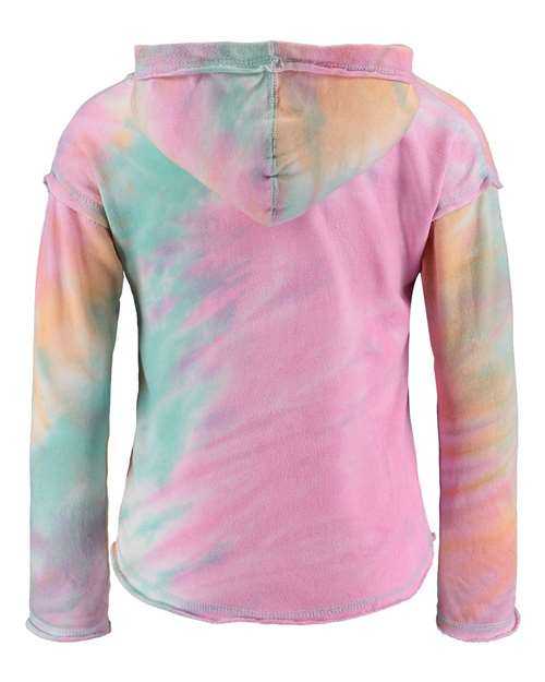 MV Sport W17122Y Girls&#39; Angel Terry Nora Pullover - Rainbow Sorbet - HIT a Double
