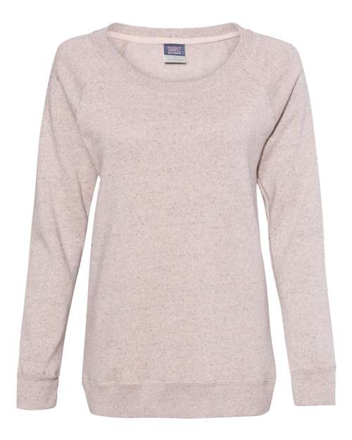 MV Sport W20156 Womens Space-Dyed Sweatshirt - Cameo Pink - HIT a Double