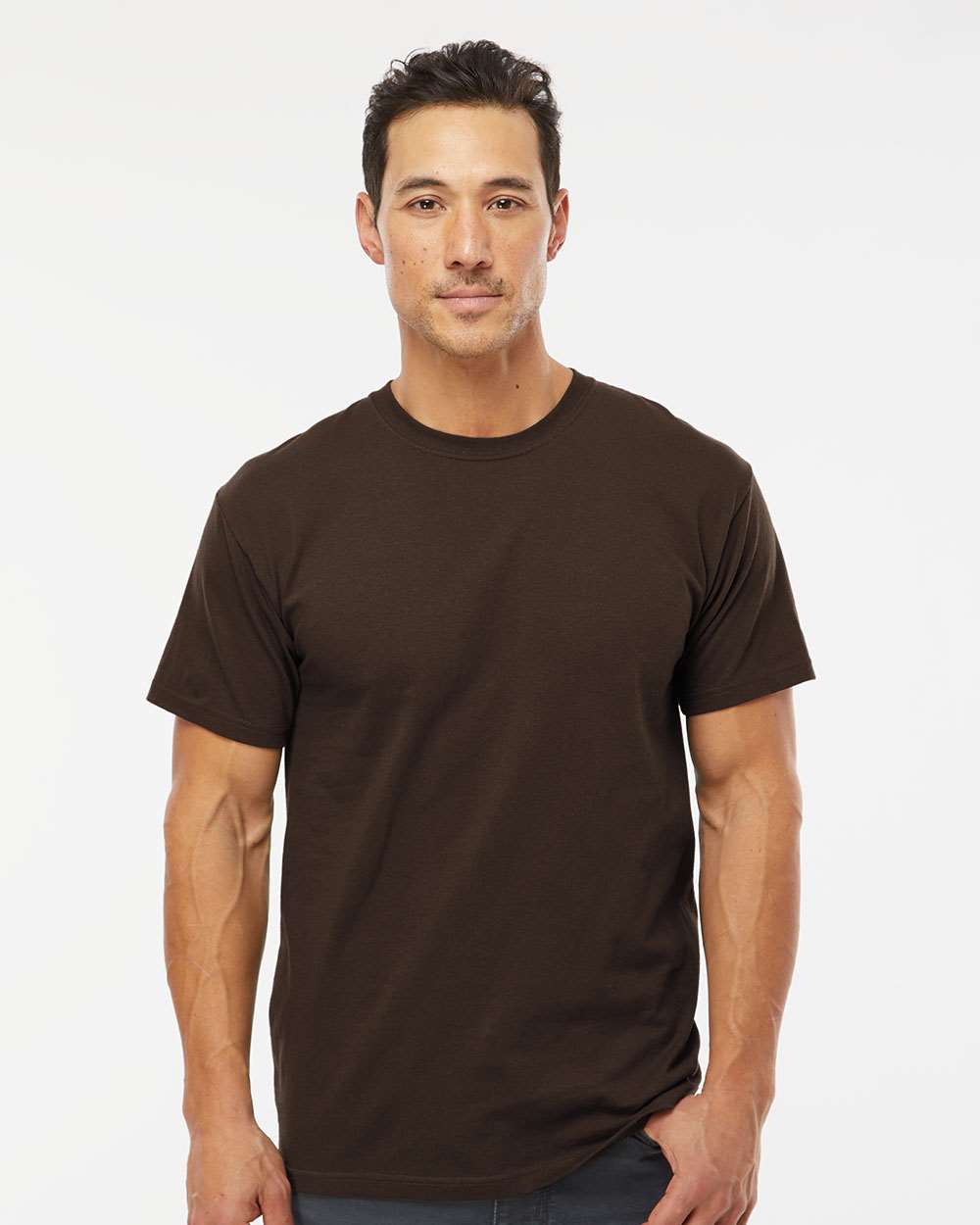M&amp;O 4800 Gold Soft Touch T-Shirt - Chocolate - HIT a Double