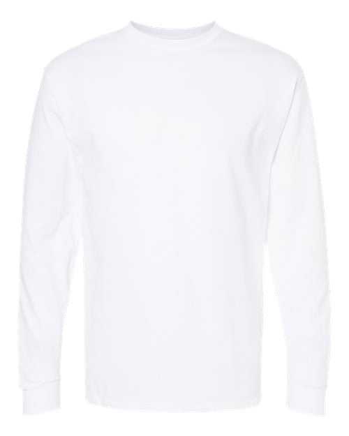 M&amp;O 4820 Gold Soft Touch Long Sleeve T-Shirt - White - HIT a Double